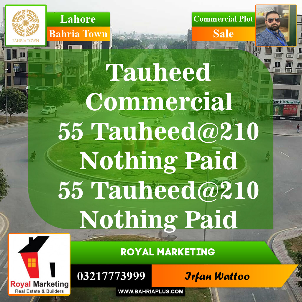 Commercial Plot for Sale in Bahria Town, Lahore - (BP-150293)