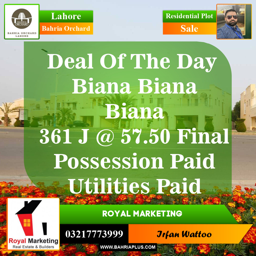 Residential Plot for Sale in Bahria Orchard, Lahore - (BP-150294)