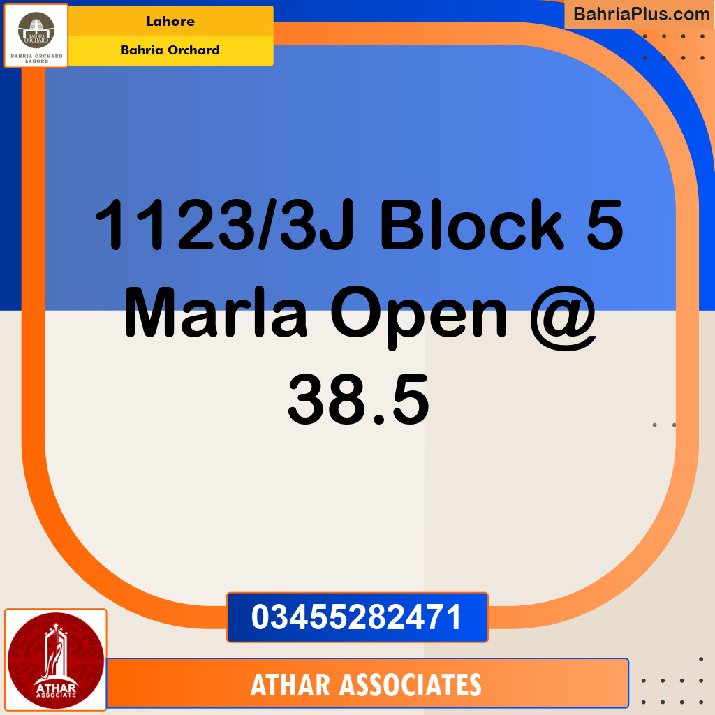 Residential Plot for Sale in Phase 2 - J Block -  Bahria Orchard, Lahore - (BP-150308)