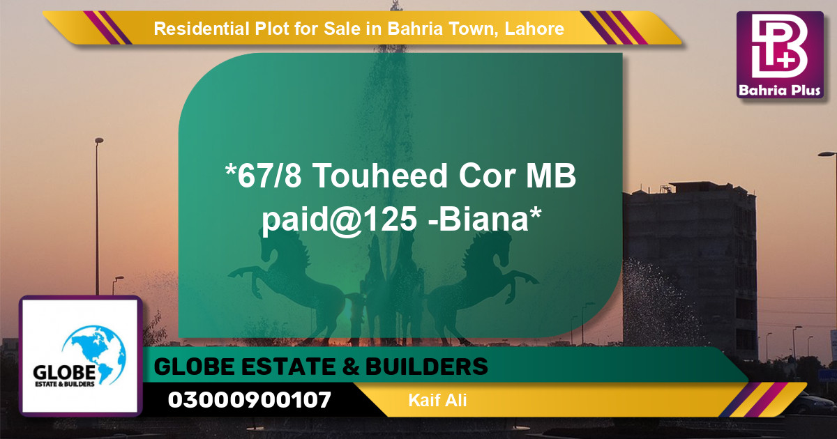 Residential Plot for Sale in Bahria Town, Lahore - (BP-150396)