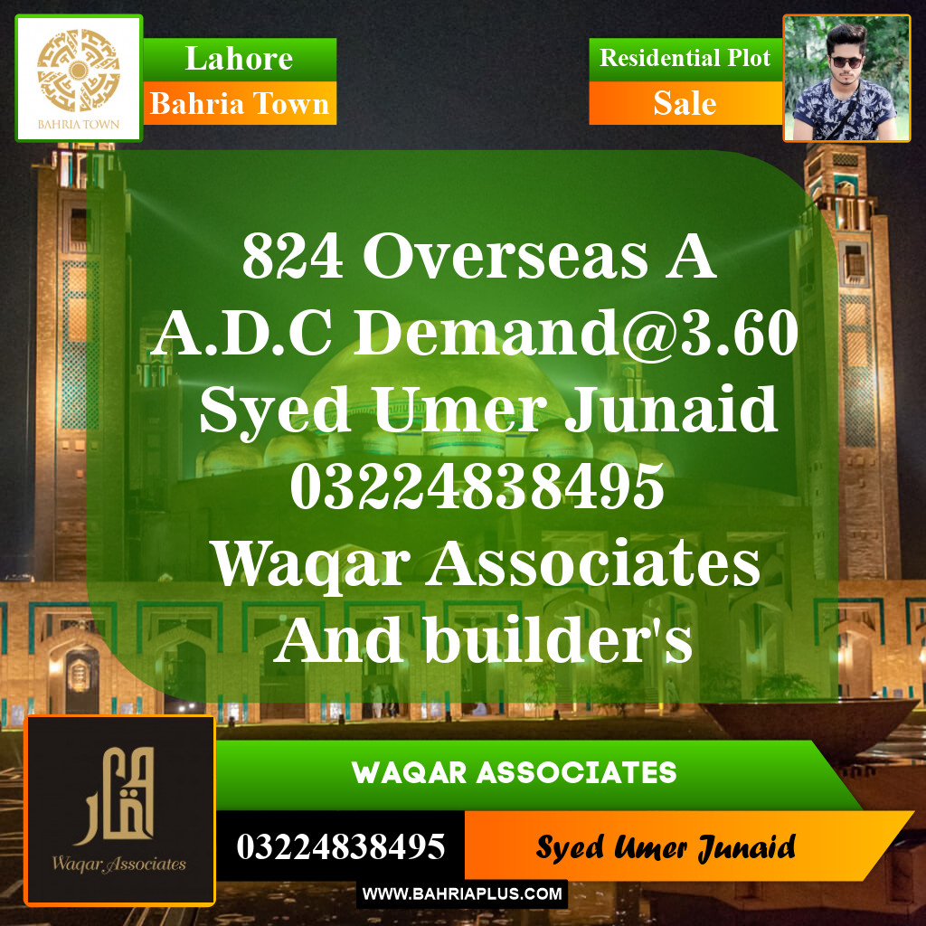 Residential Plot for Sale in Bahria Town, Lahore - (BP-150443)