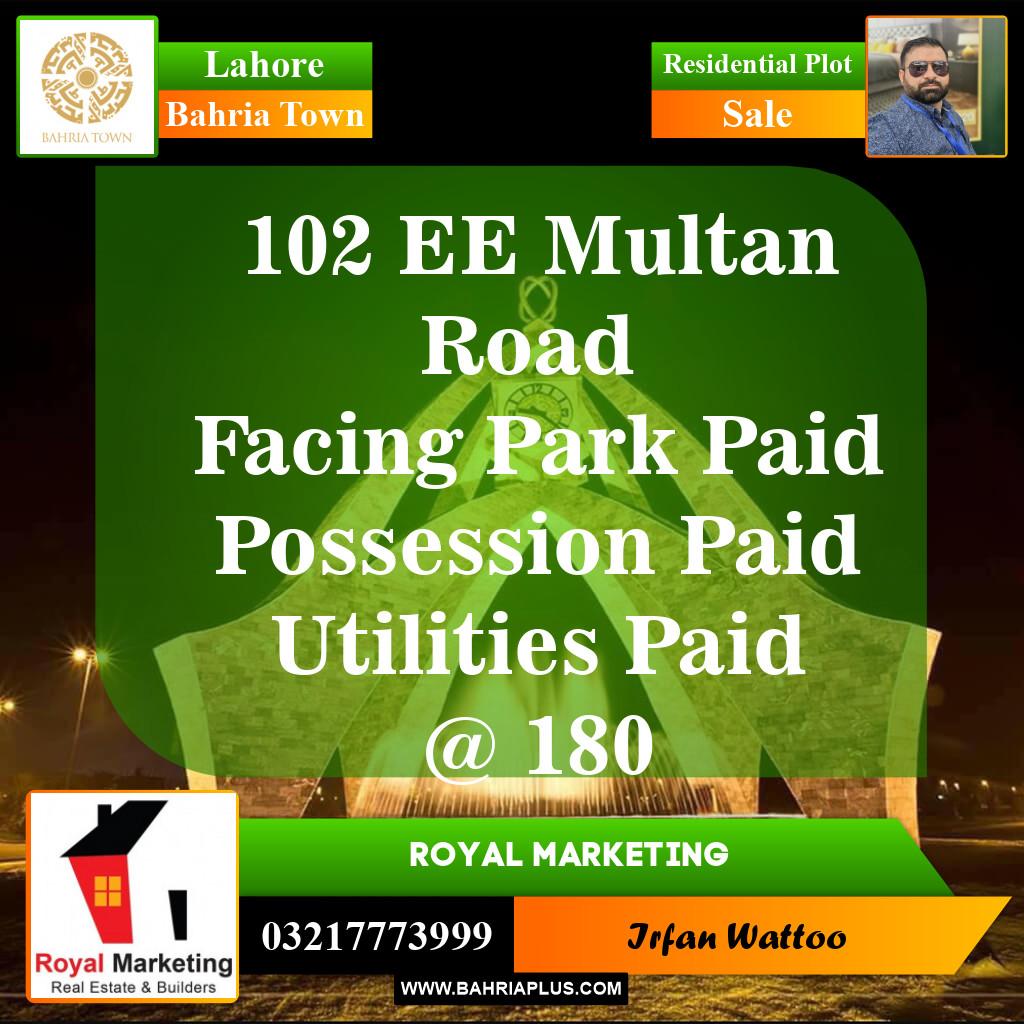 Residential Plot for Sale in Bahria Town, Lahore - (BP-150466)