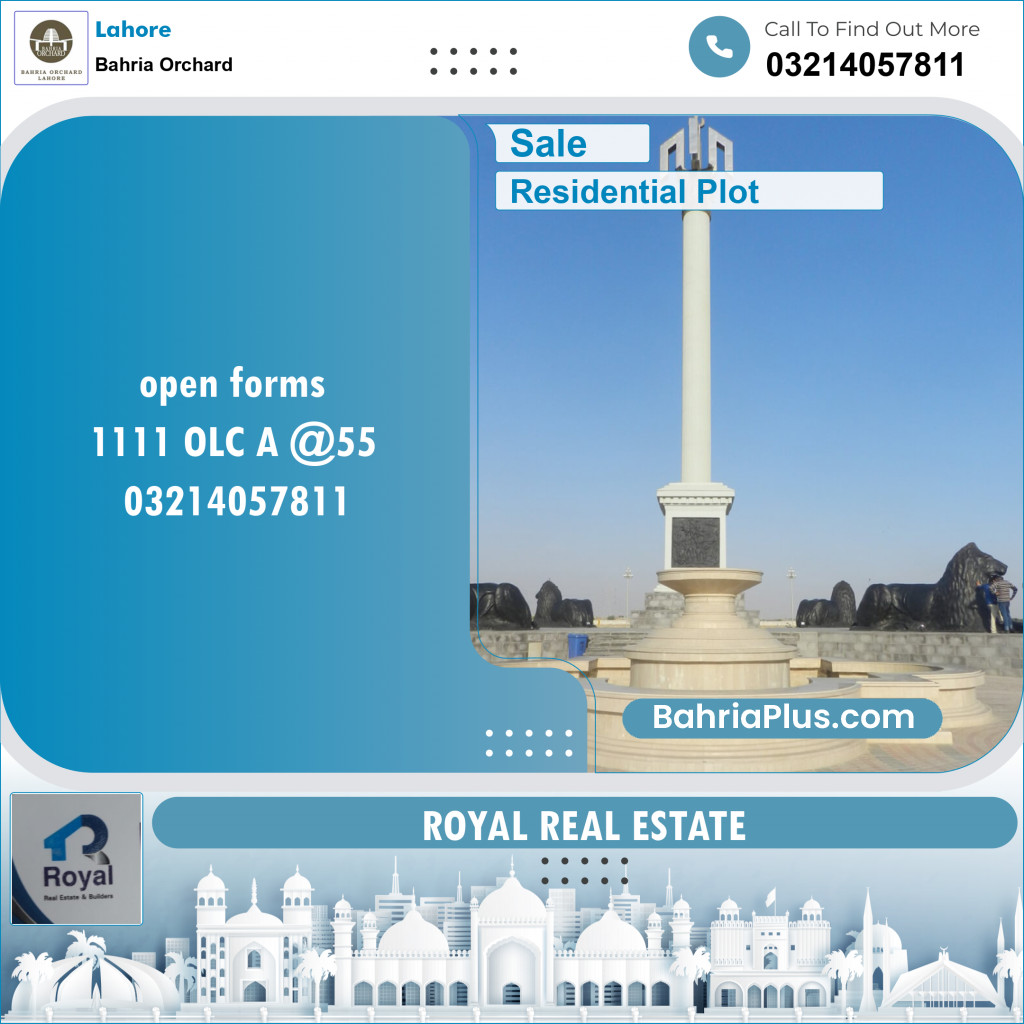 Residential Plot for Sale in OLC-A Block -  Bahria Orchard, Lahore - (BP-150549)