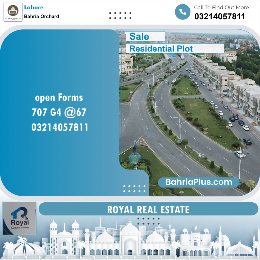 Residential Plot for Sale in Phase 4 - G4 Block -  Bahria Orchard, Lahore - (BP-150557)
