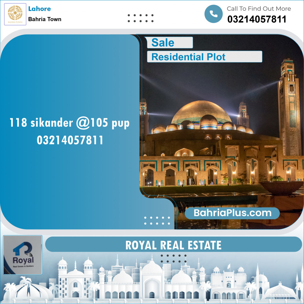 Residential Plot for Sale in Bahria Town, Lahore - (BP-150639)