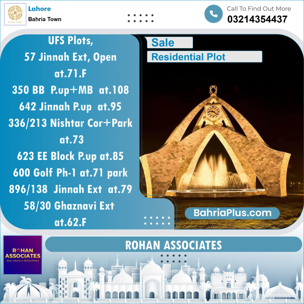 Residential Plot for Sale in Bahria Town, Lahore - (BP-150646)