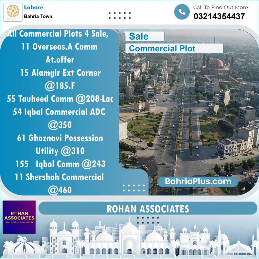Commercial Plot for Sale in Bahria Town, Lahore - (BP-150651)