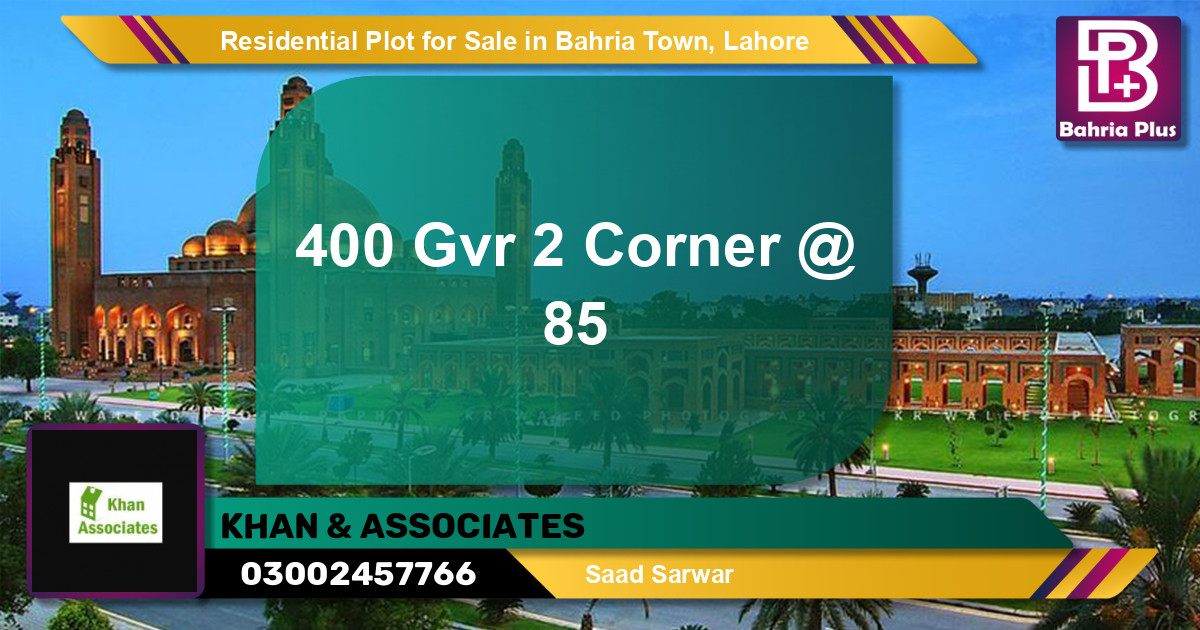 Residential Plot for Sale in Bahria Town, Lahore - (BP-150677)