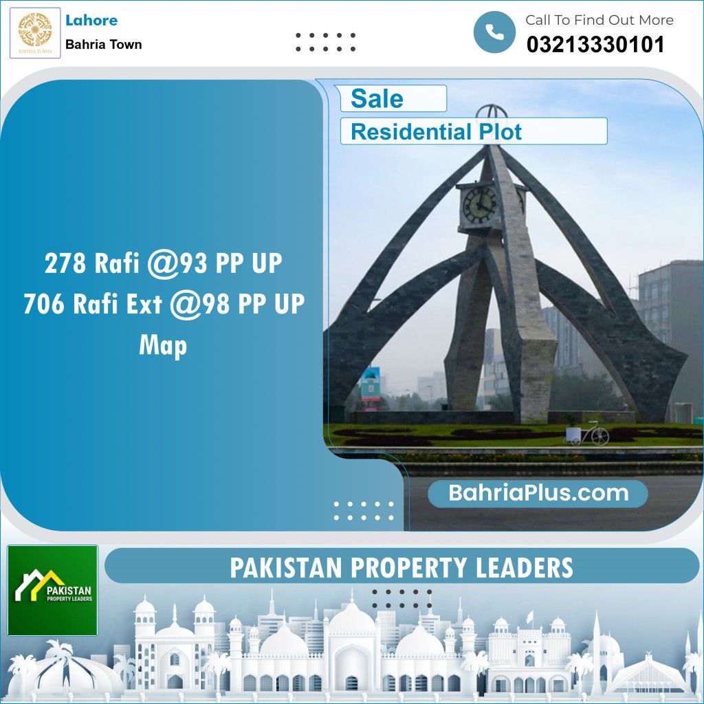 Residential Plot for Sale in Bahria Town, Lahore - (BP-150696)