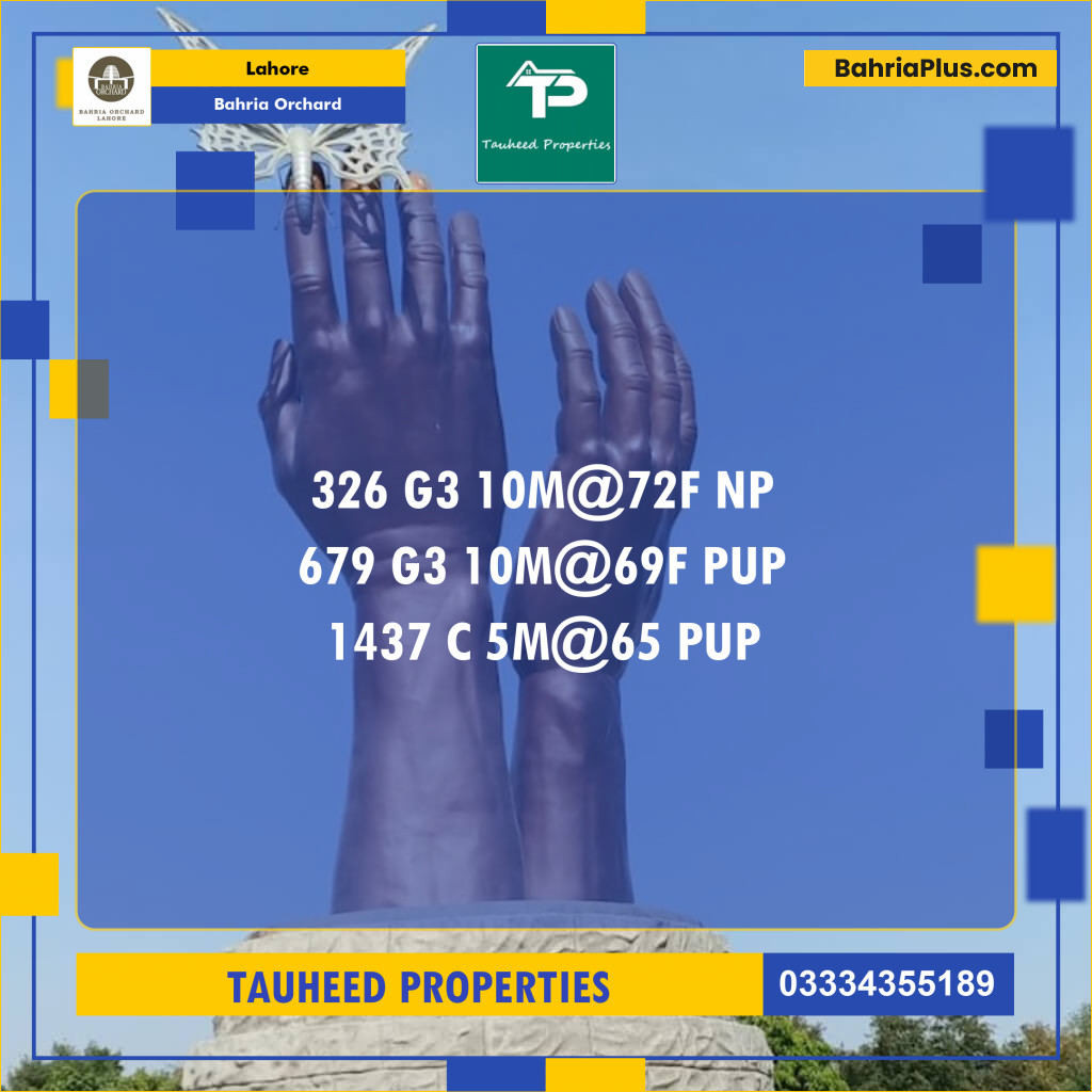 Residential Plot for Sale in Bahria Orchard, Lahore - (BP-150727)