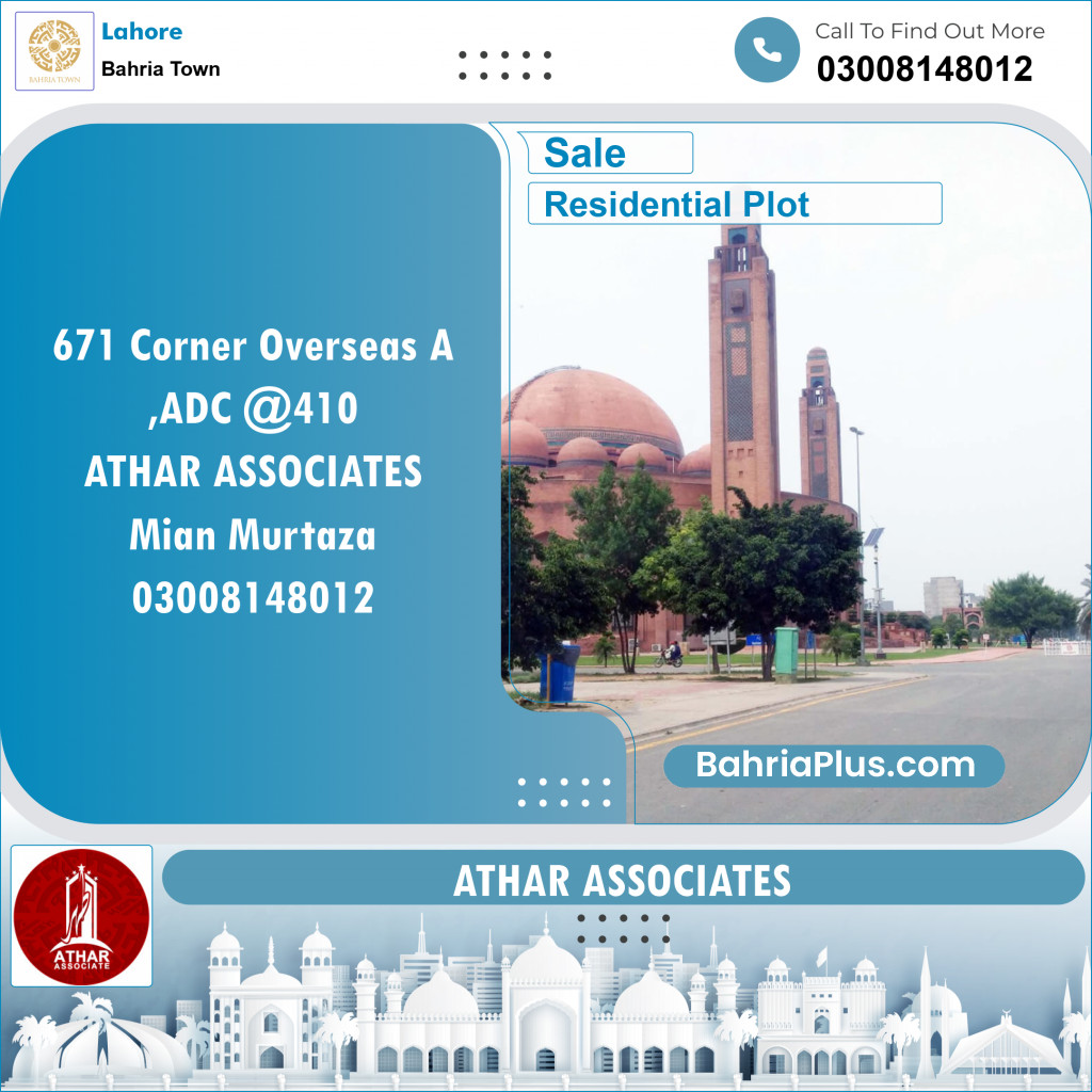 Residential Plot for Sale in Bahria Town, Lahore - (BP-150745)