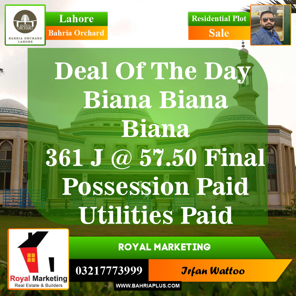 Residential Plot for Sale in Bahria Orchard, Lahore - (BP-150806)