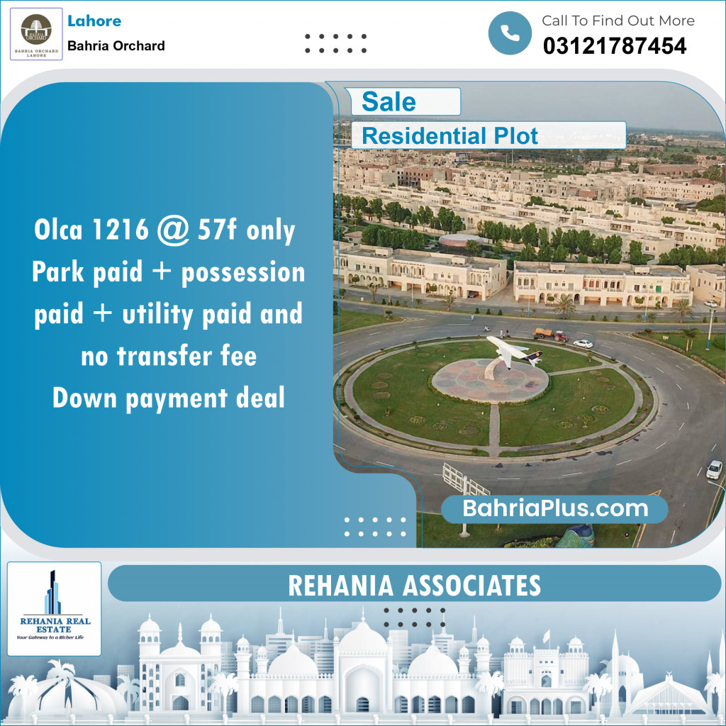 Residential Plot for Sale in OLC-A Block -  Bahria Orchard, Lahore - (BP-150997)