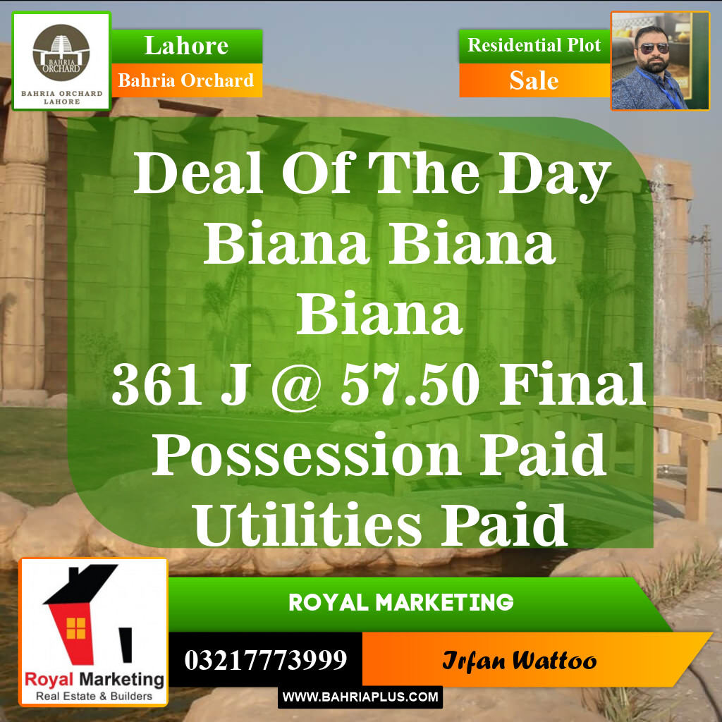 Residential Plot for Sale in Bahria Orchard, Lahore - (BP-151068)