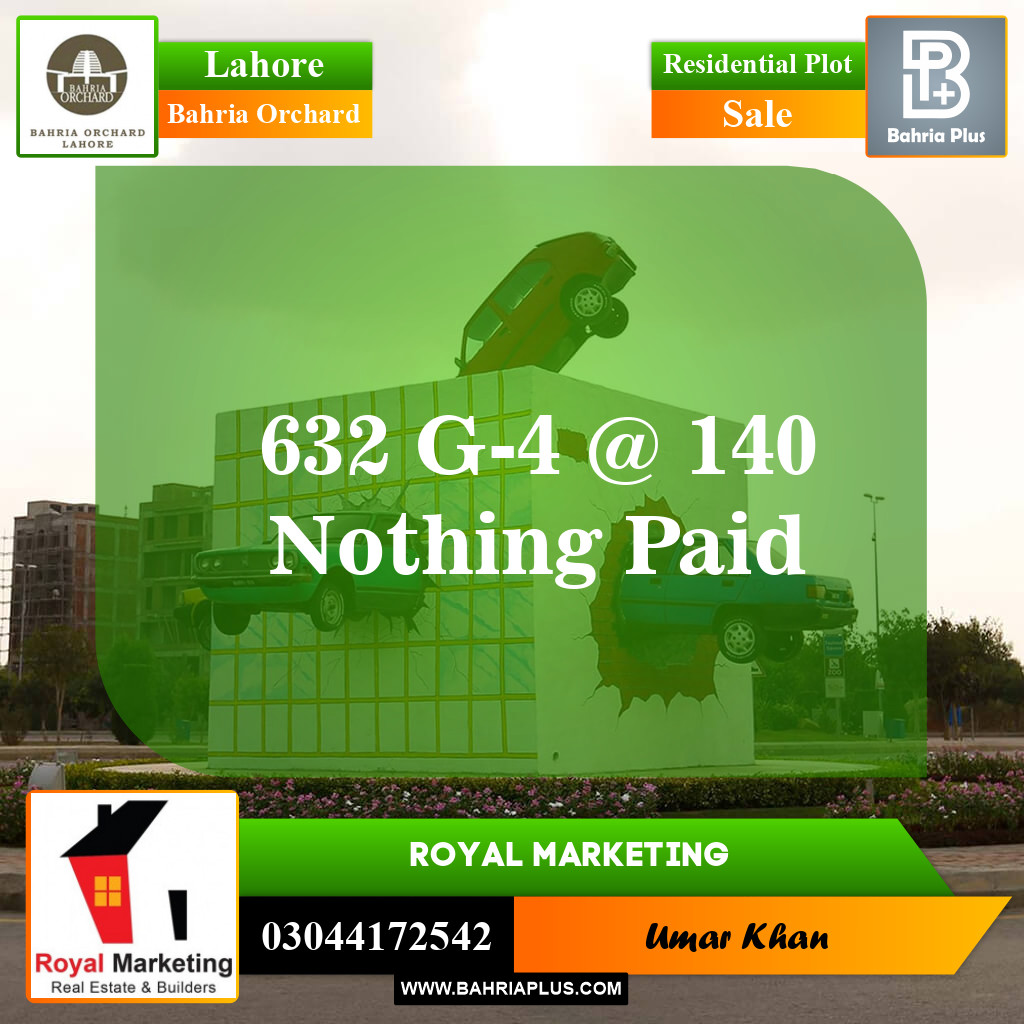 Residential Plot for Sale in Bahria Orchard, Lahore - (BP-151093)