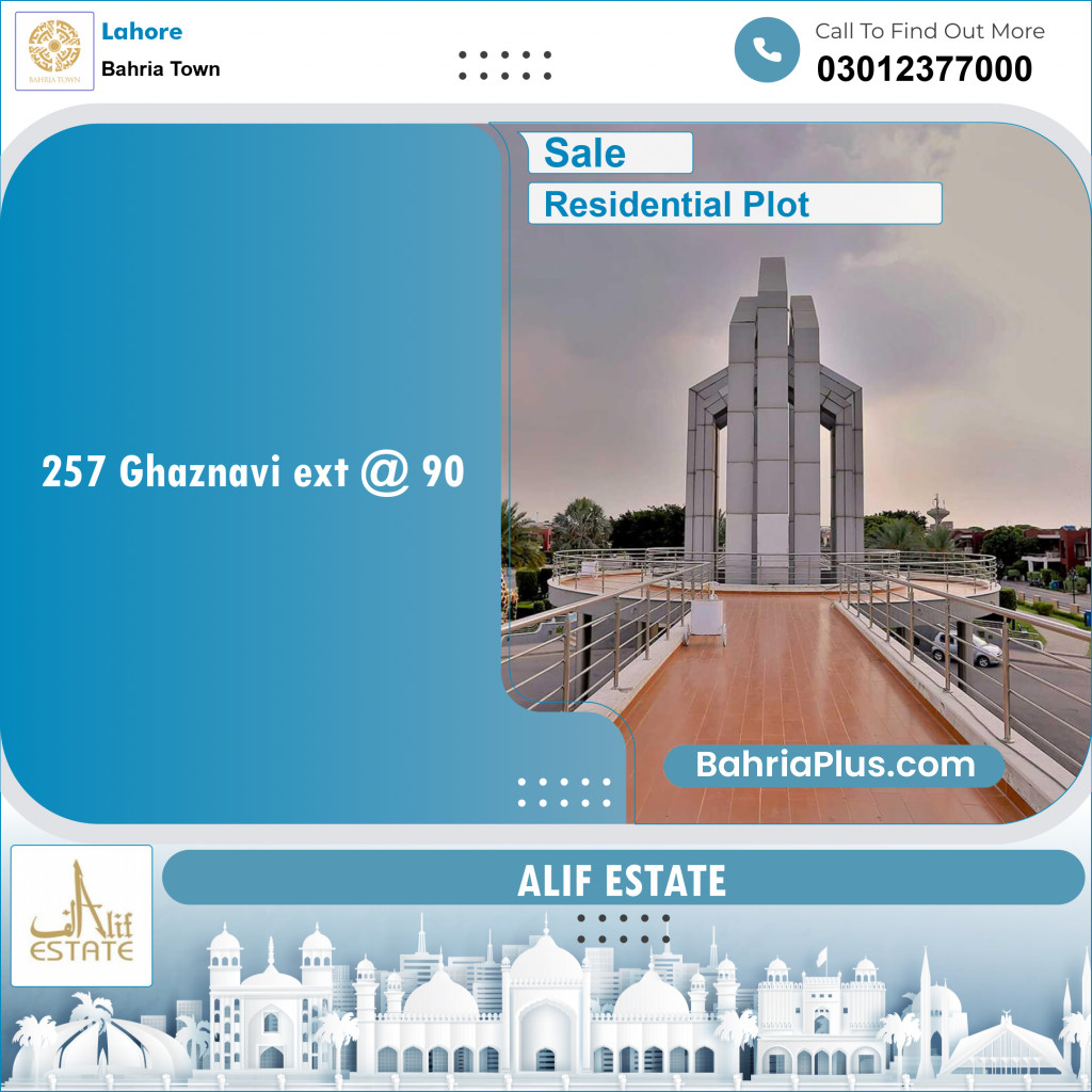 Residential Plot for Sale in Sector F - Ghaznavi Ext. Block -  Bahria Town, Lahore - (BP-151102)