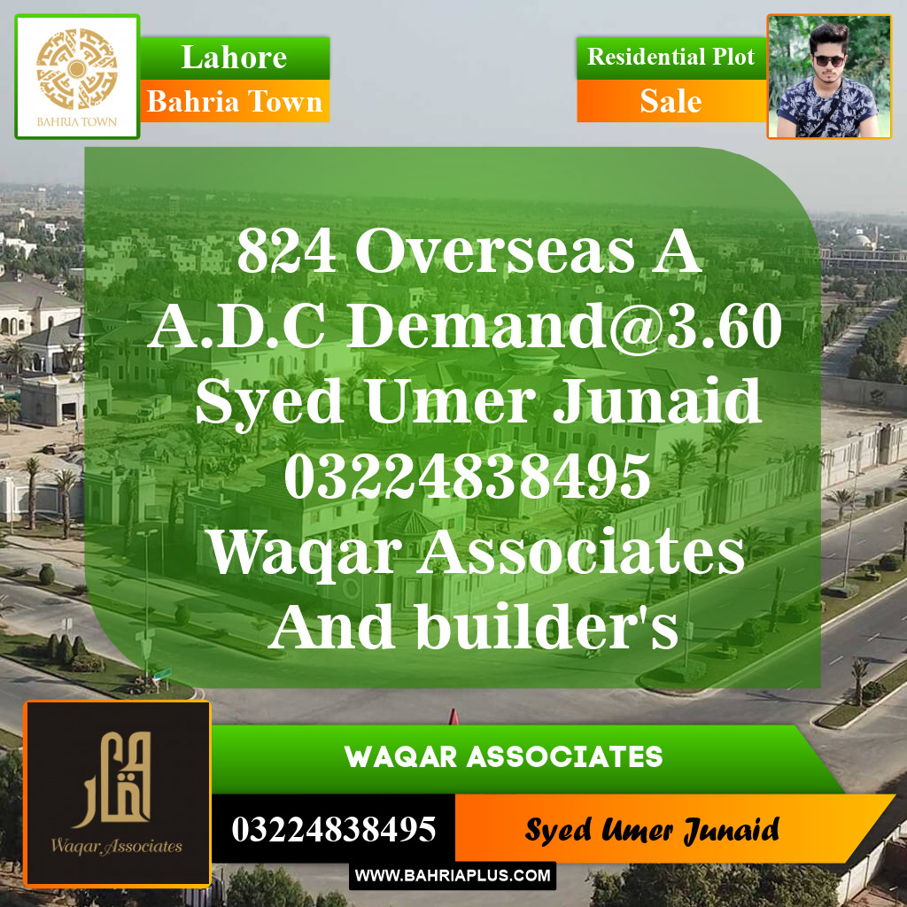 Residential Plot for Sale in Bahria Town, Lahore - (BP-151181)