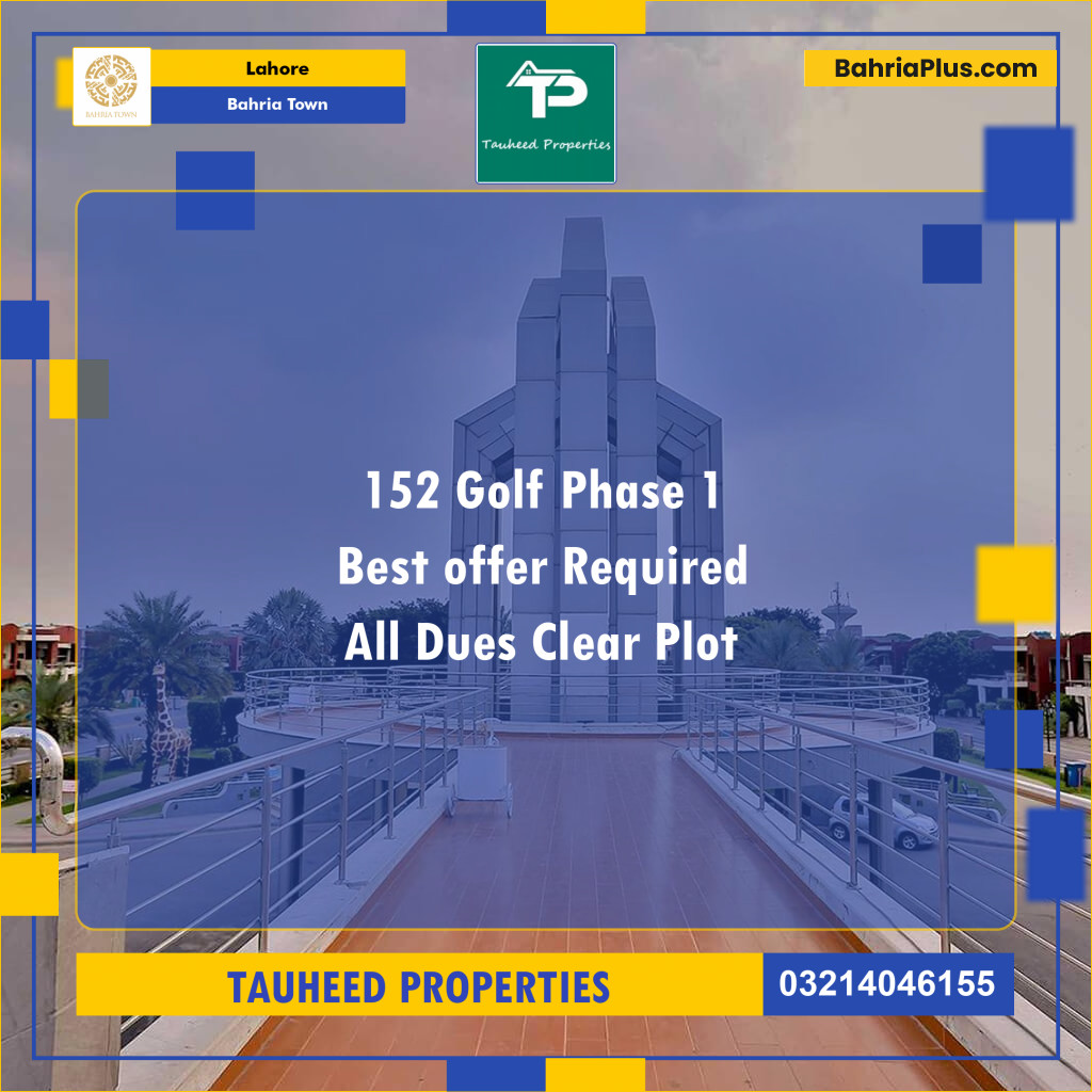 Residential Plot for Sale in Golf Phase 1 -  Bahria Town, Lahore - (BP-151207)