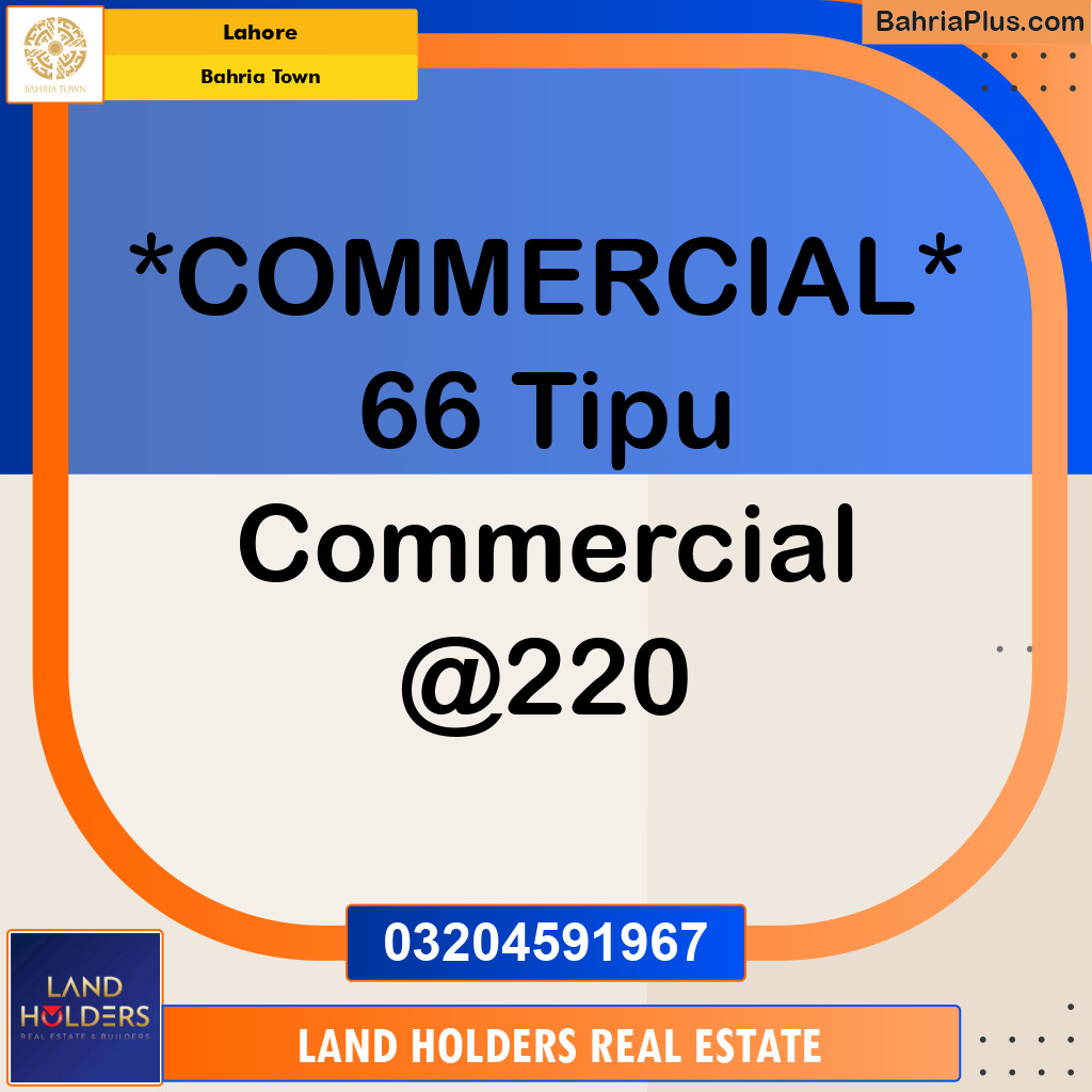 Commercial Plot for Sale in Bahria Town, Lahore - (BP-151247)