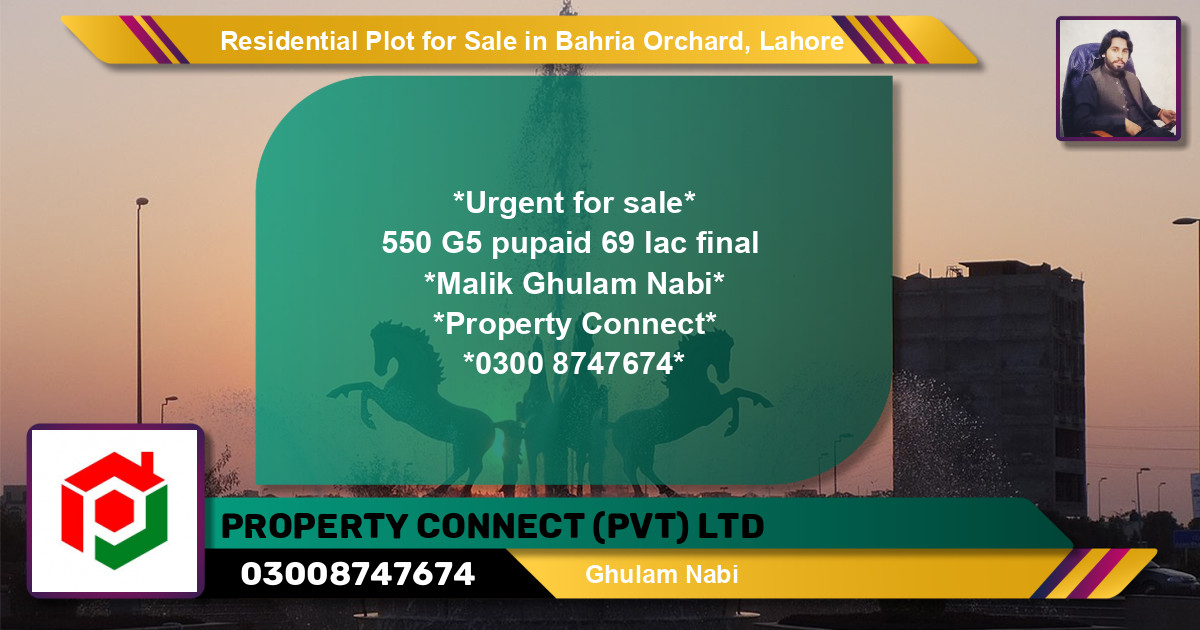 Residential Plot for Sale in Bahria Orchard, Lahore - (BP-151328)
