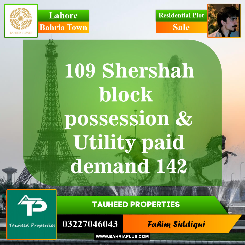 Residential Plot for Sale in Bahria Town, Lahore - (BP-151419)