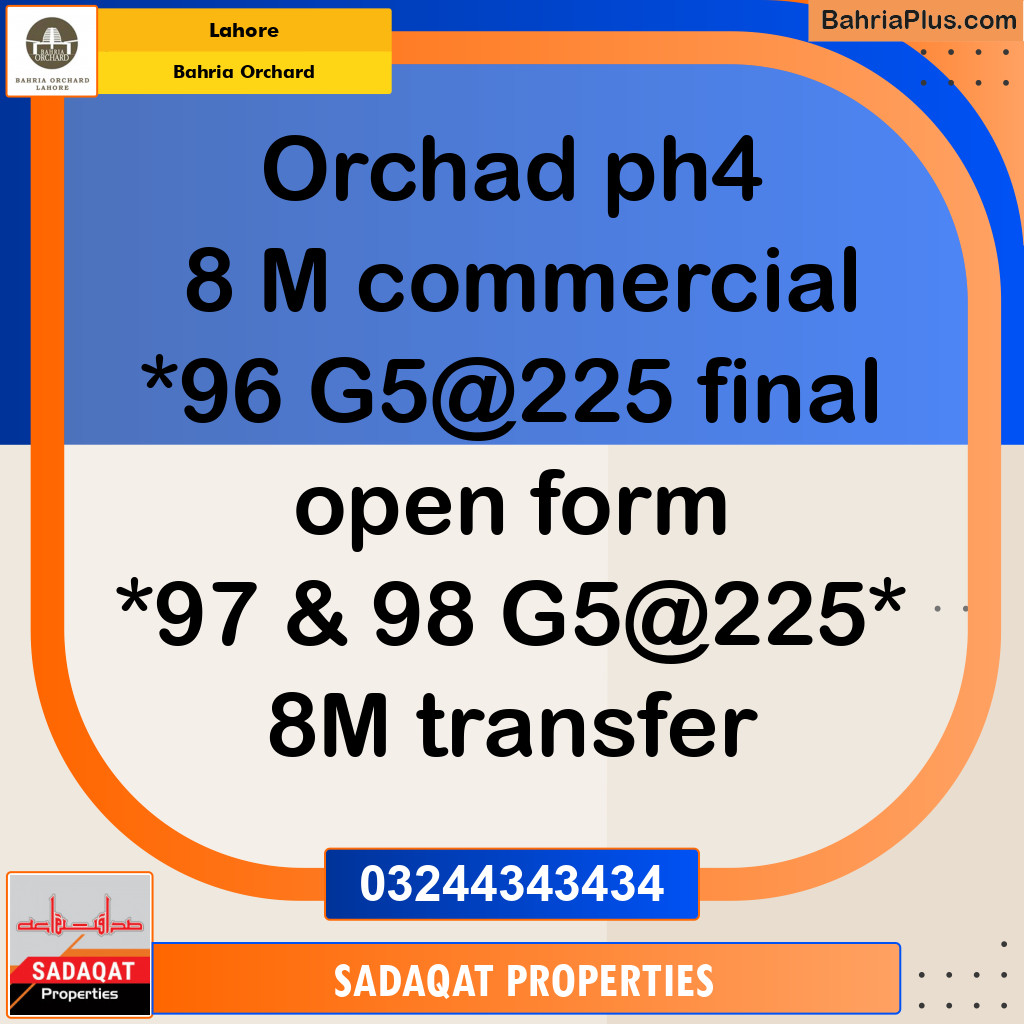 Residential Plot for Sale in Bahria Orchard, Lahore - (BP-151431)