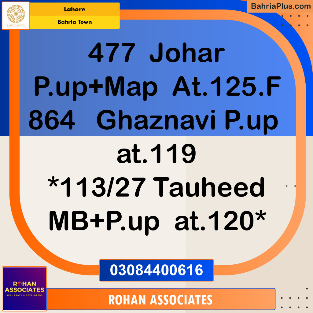 Residential Plot for Sale in Sector E - Johar Block -  Bahria Town, Lahore - (BP-151451)