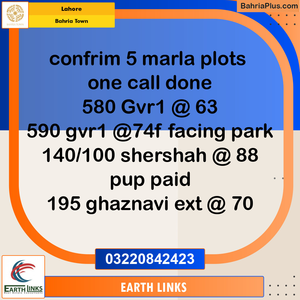 Residential Plot for Sale in Golf Phase 1 -  Bahria Town, Lahore - (BP-151497)