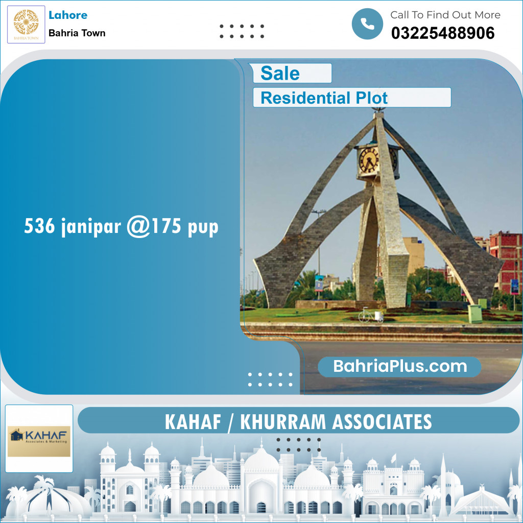 Residential Plot for Sale in Sector C - Janiper Block -  Bahria Town, Lahore - (BP-151547)