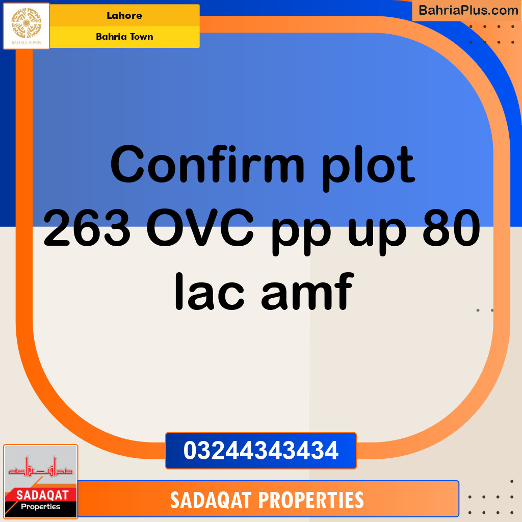 Residential Plot for Sale in Overseas C -  Bahria Town, Lahore - (BP-151548)