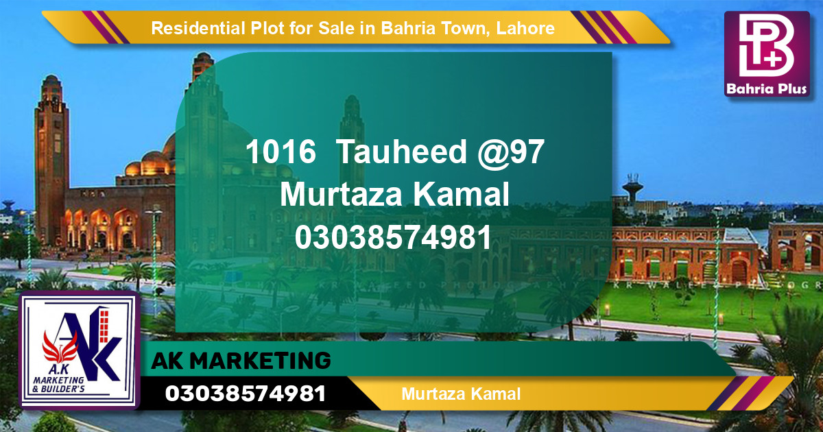 Residential Plot for Sale in Bahria Town, Lahore - (BP-151742)