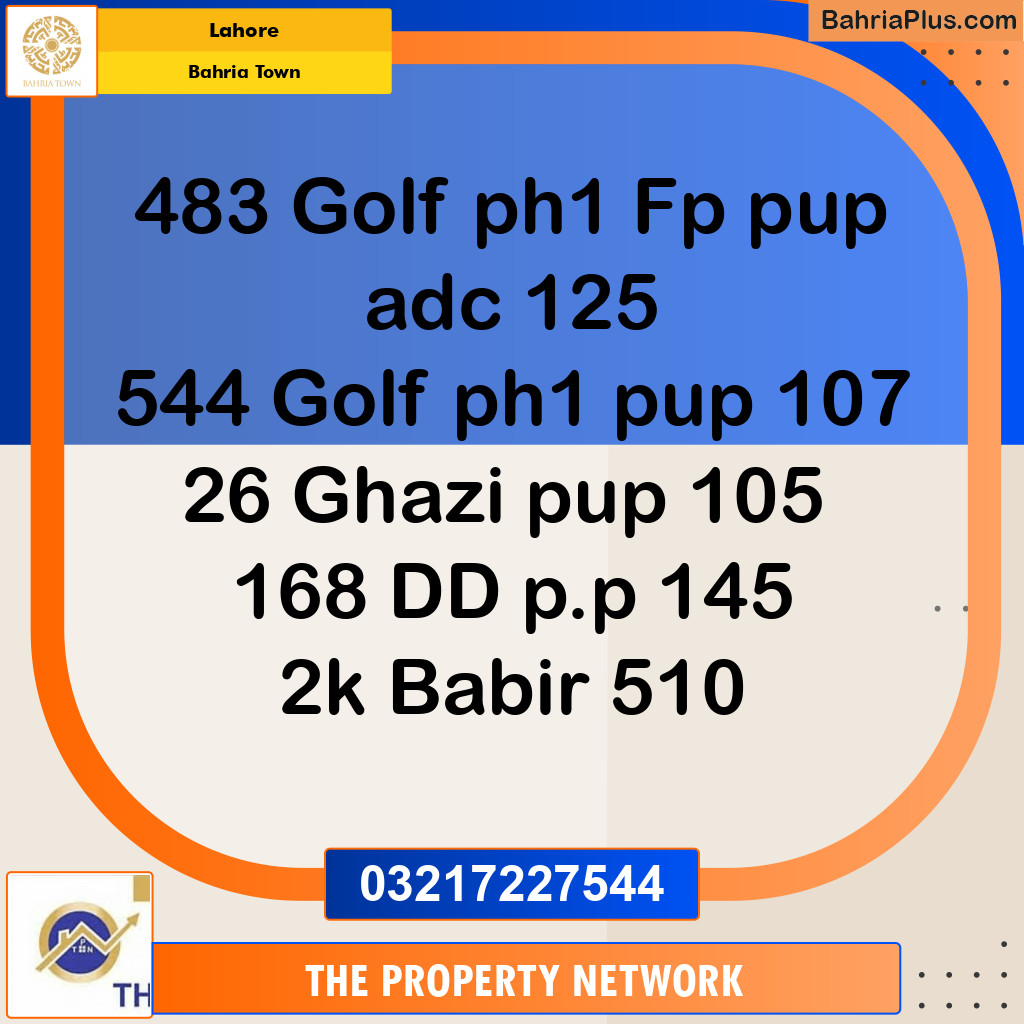 Residential Plot for Sale in Bahria Town, Lahore - (BP-151749)
