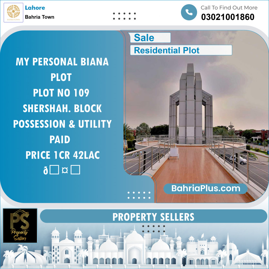 Residential Plot for Sale in Bahria Town, Lahore - (BP-151755)