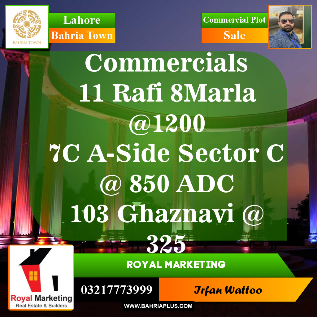 Commercial Plot for Sale in Bahria Town, Lahore - (BP-151769)