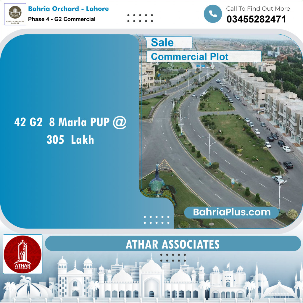 Commercial Plot for Sale in Phase 4 - G2 Commercial -  Bahria Orchard, Lahore - (BP-151799)