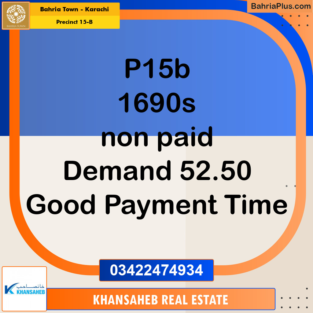 125 Sq. Yards Residential Plot for Sale in Precinct 15-B -  Bahria Town, Karachi - (BP-151811)