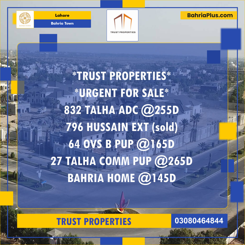 Residential Plot for Sale in Bahria Town, Lahore - (BP-151821)