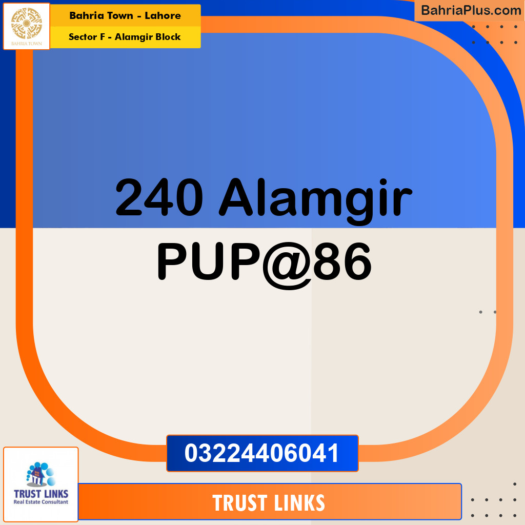 Residential Plot for Sale in Sector F - Alamgir Block -  Bahria Town, Lahore - (BP-151832)