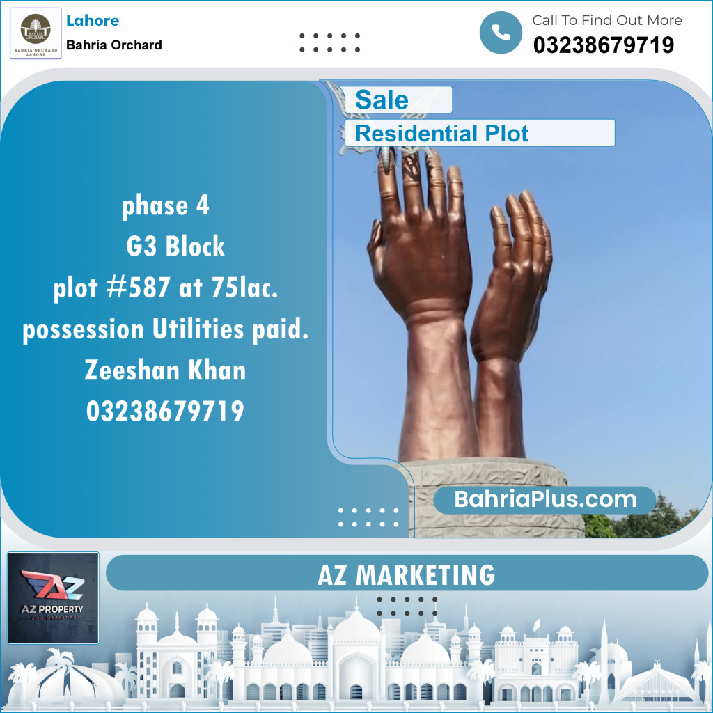 Residential Plot for Sale in Bahria Orchard, Lahore - (BP-151838)
