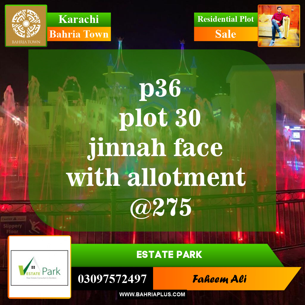 Residential Plot for Sale in Precinct 36 -  Bahria Town, Karachi - (BP-151866)