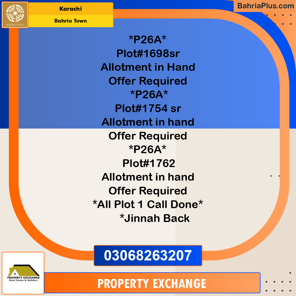 125 Sq. Yards Residential Plot for Sale in Precinct 26A -  Bahria Town, Karachi - (BP-151909)