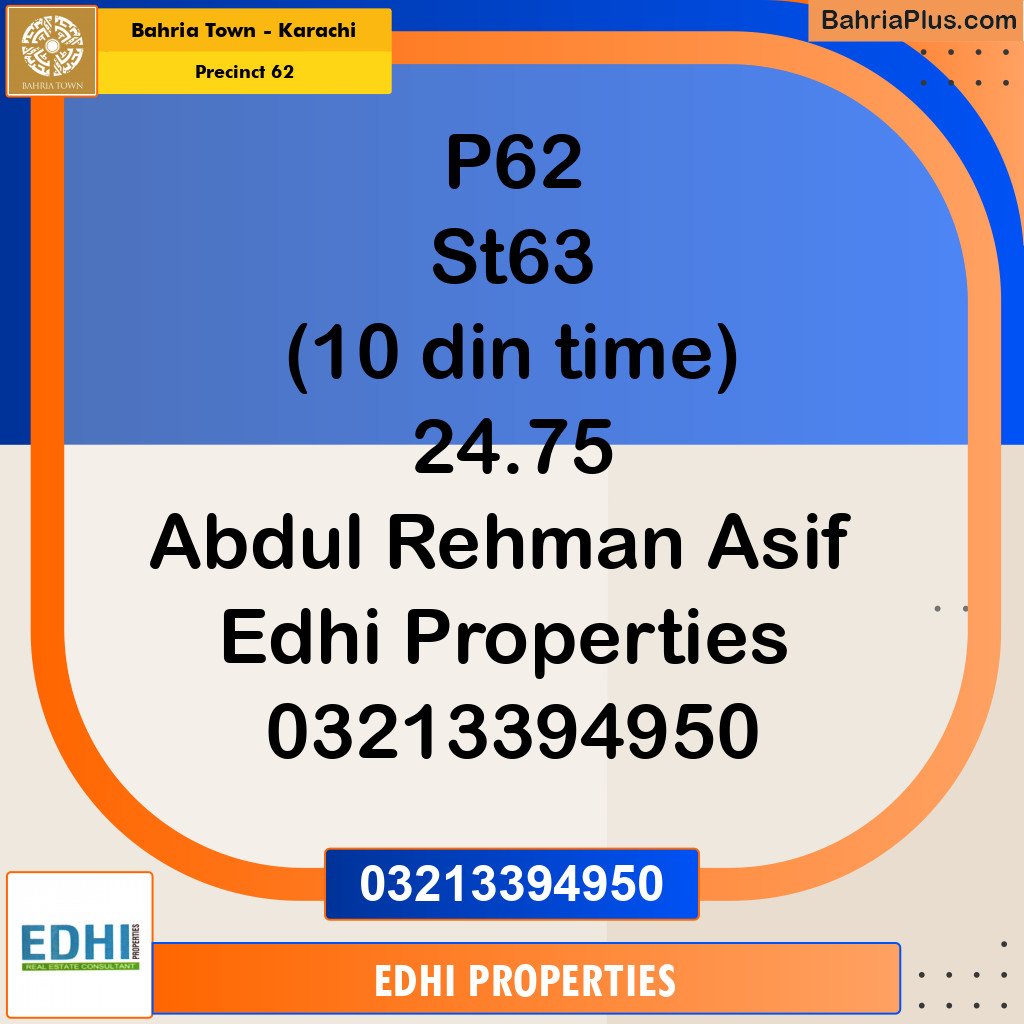 Residential Plot for Sale in Precinct 62 -  Bahria Town, Karachi - (BP-151955)
