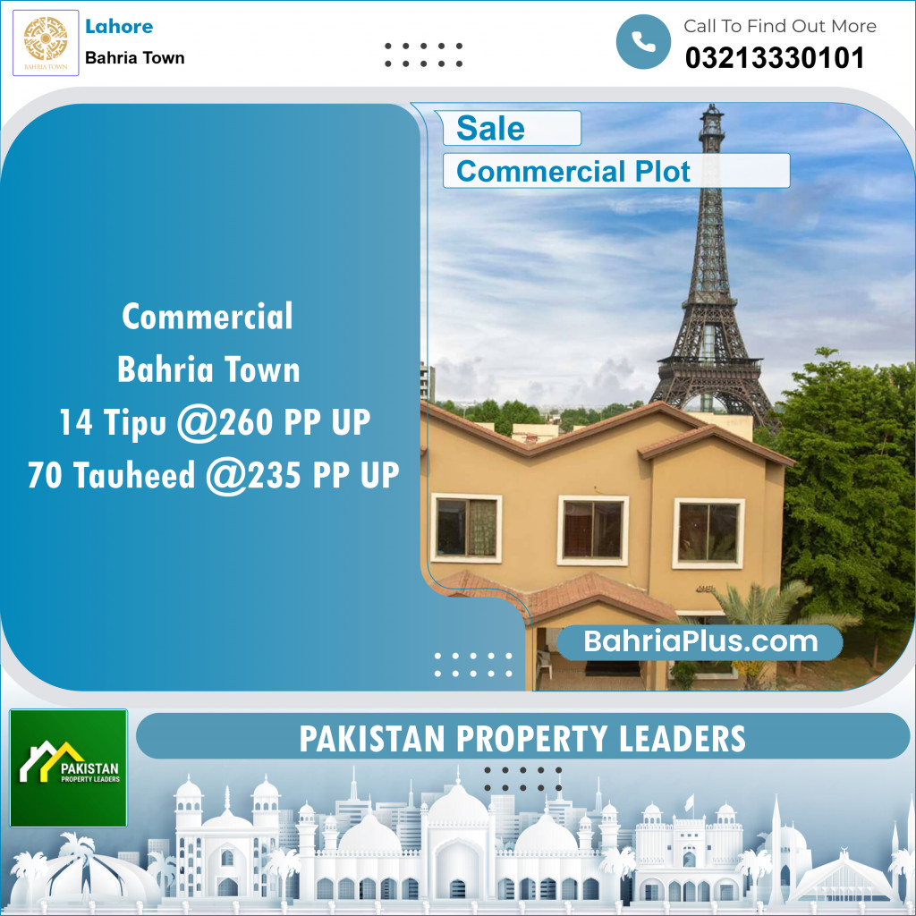 Commercial Plot for Sale in Bahria Town, Lahore - (BP-151968)