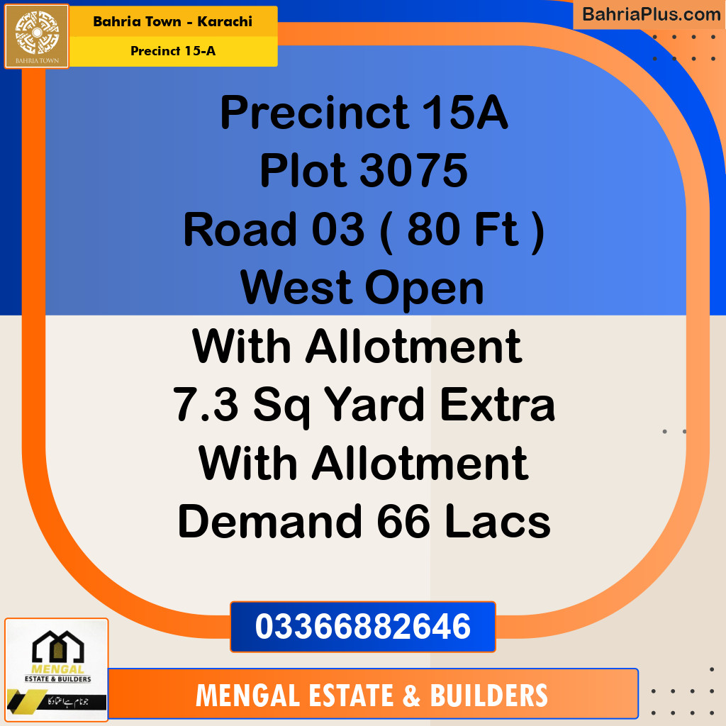125 Sq. Yards Residential Plot for Sale in Precinct 15-A -  Bahria Town, Karachi - (BP-151992)