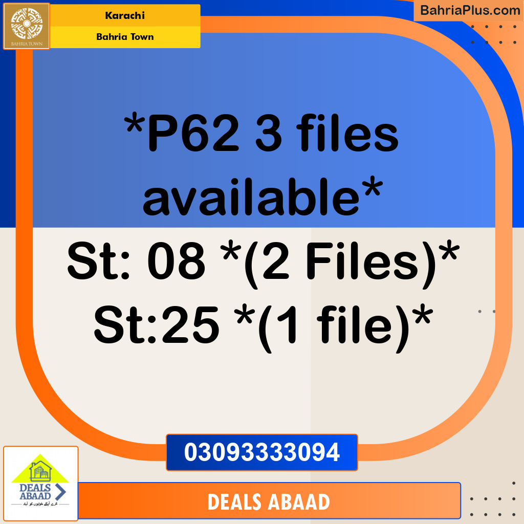 Residential Plot for Sale in Precinct 62 -  Bahria Town, Karachi - (BP-151997)
