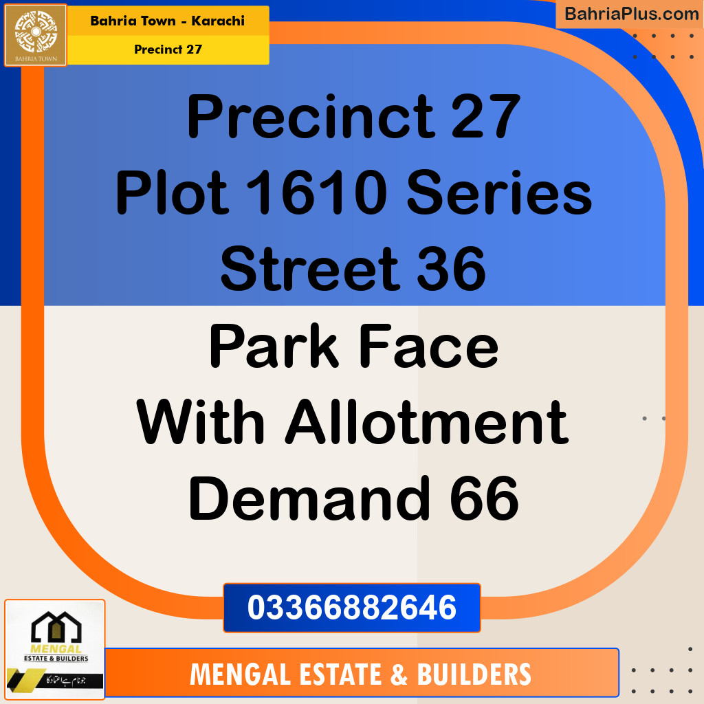 Residential Plot for Sale in Precinct 27 -  Bahria Town, Karachi - (BP-152000)