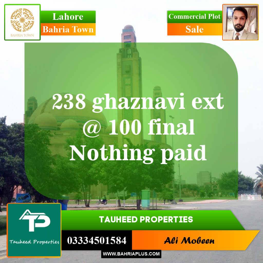 Commercial Plot for Sale in Bahria Town, Lahore - (BP-152011)