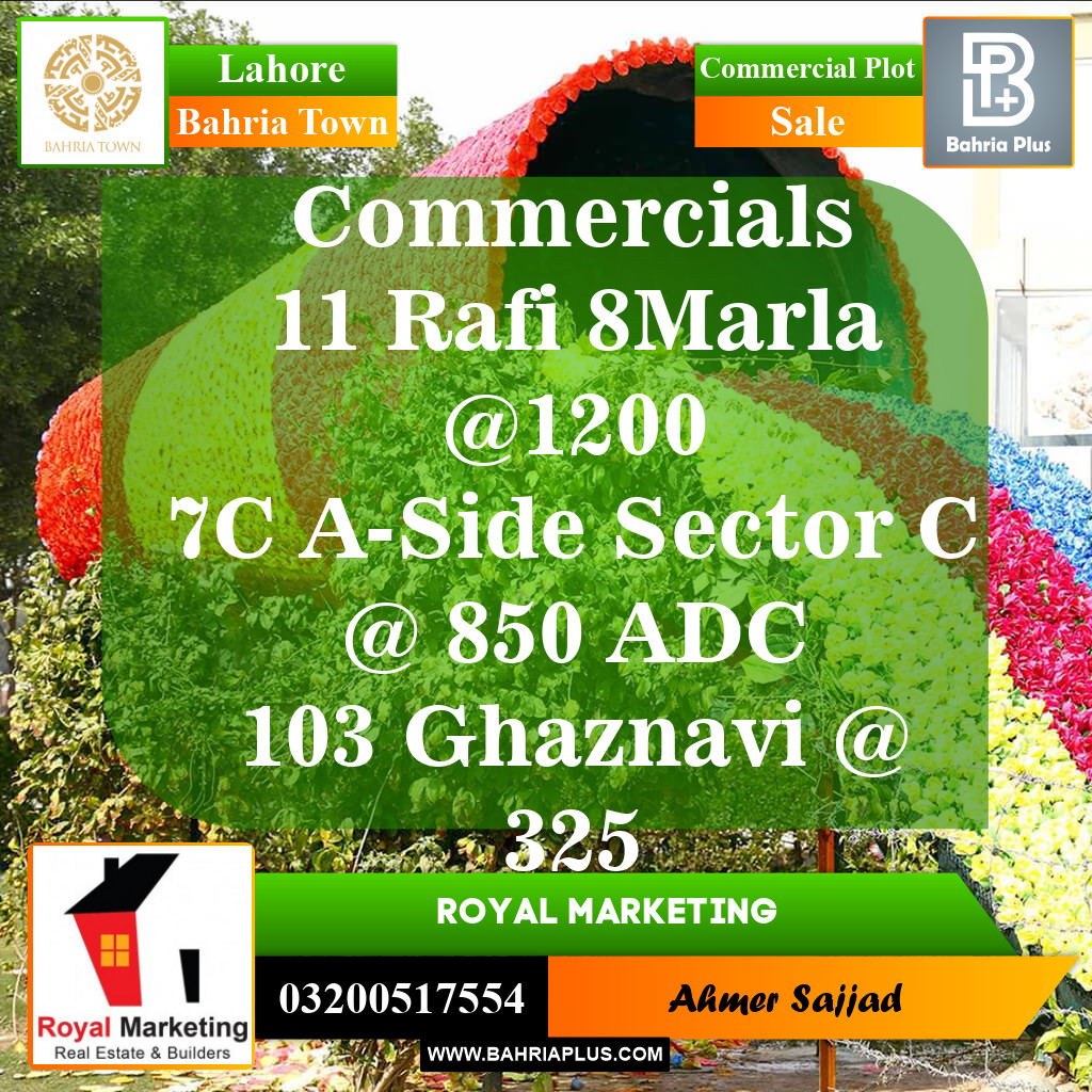 Commercial Plot for Sale in Bahria Town, Lahore - (BP-152018)