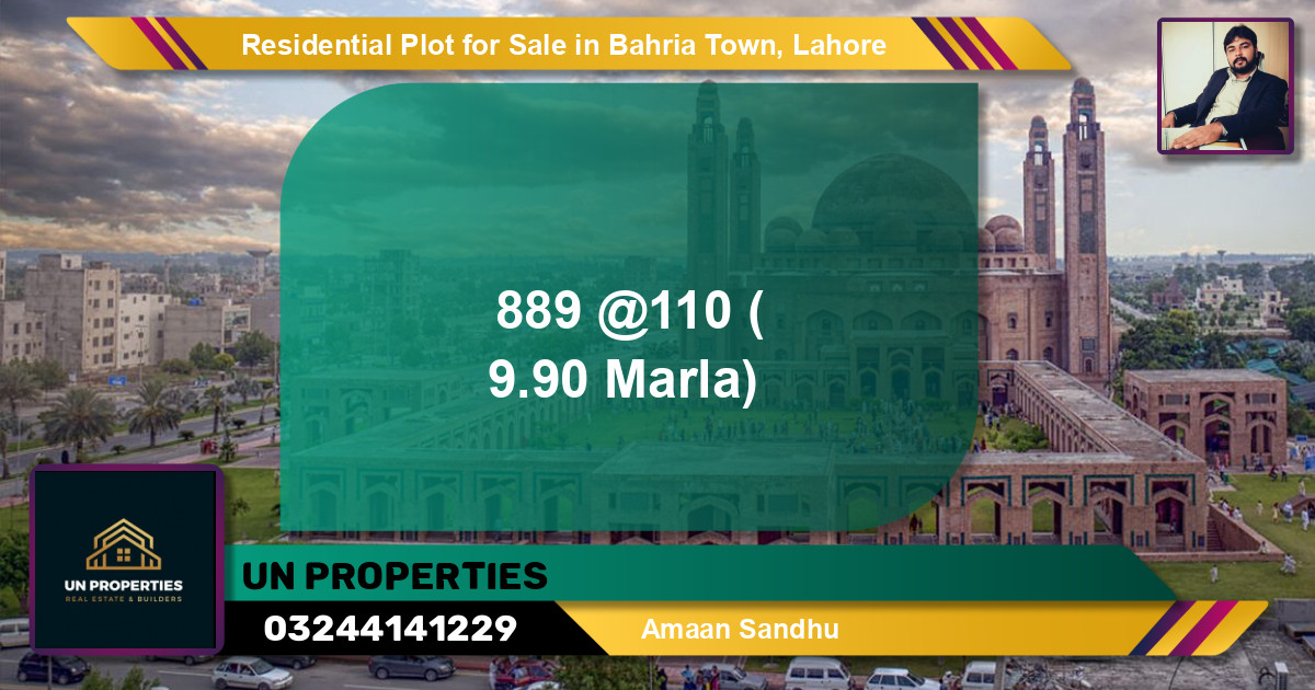 Residential Plot for Sale in Sector B - Umer Block -  Bahria Town, Lahore - (BP-152037)