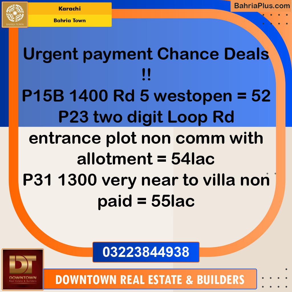125 Sq. Yards Residential Plot for Sale in Precinct 15-B -  Bahria Town, Karachi - (BP-152077)